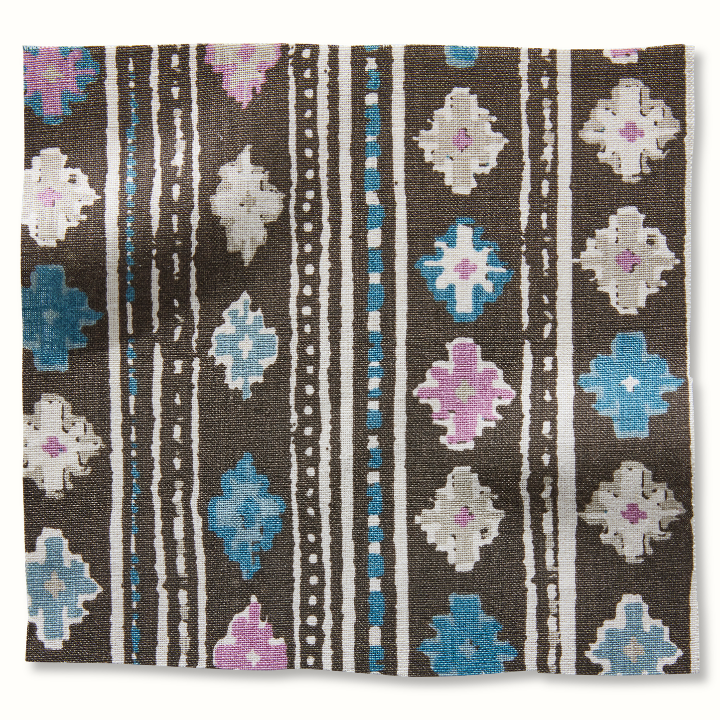 Gita - Blue/Pink on Chocolate