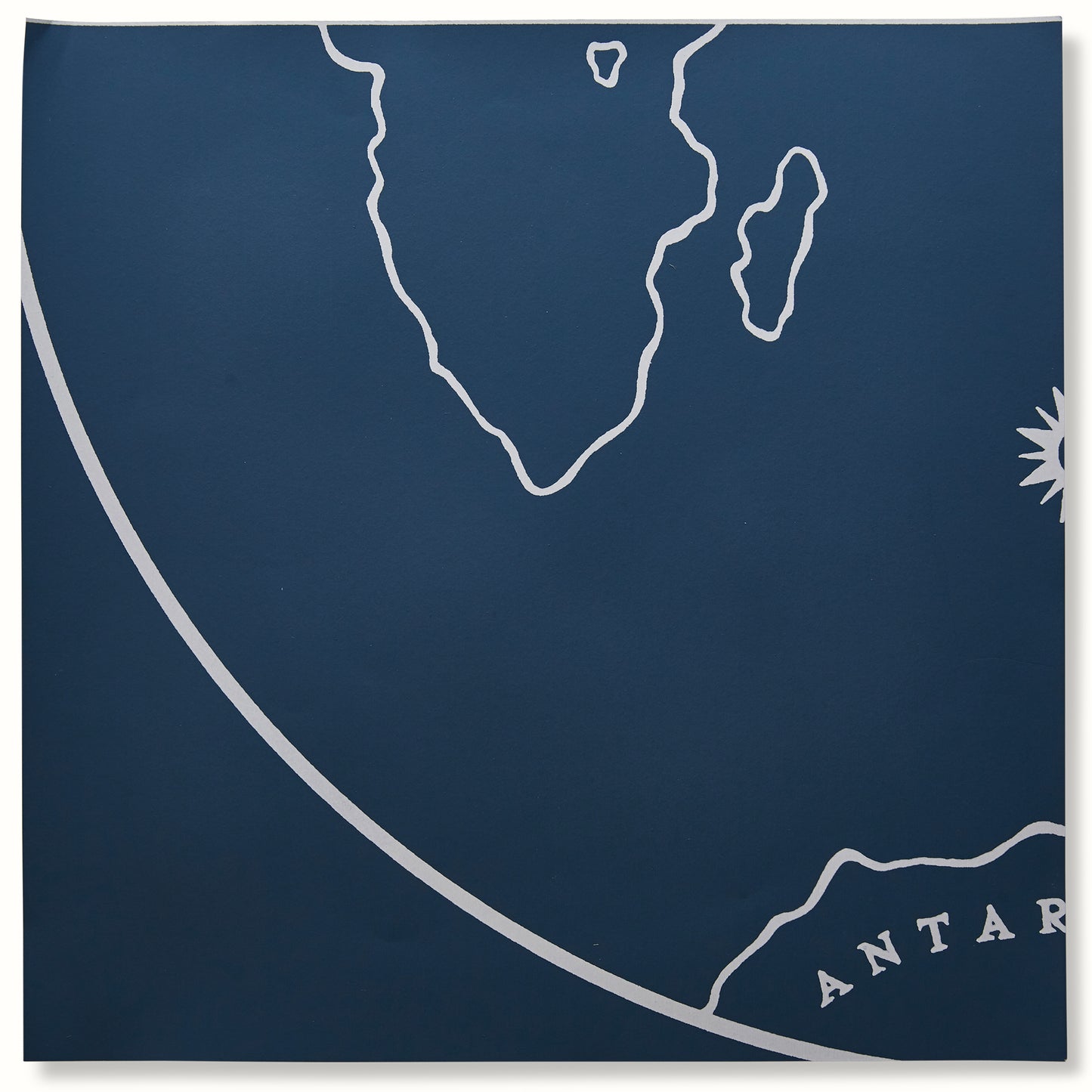 Globe - White on Indigo