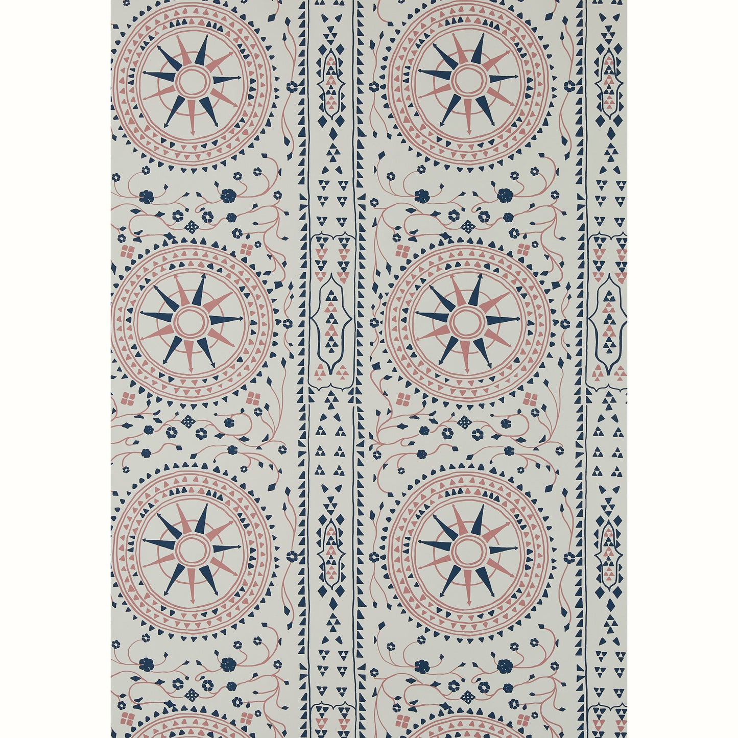 Leila - Blue/Pink on White