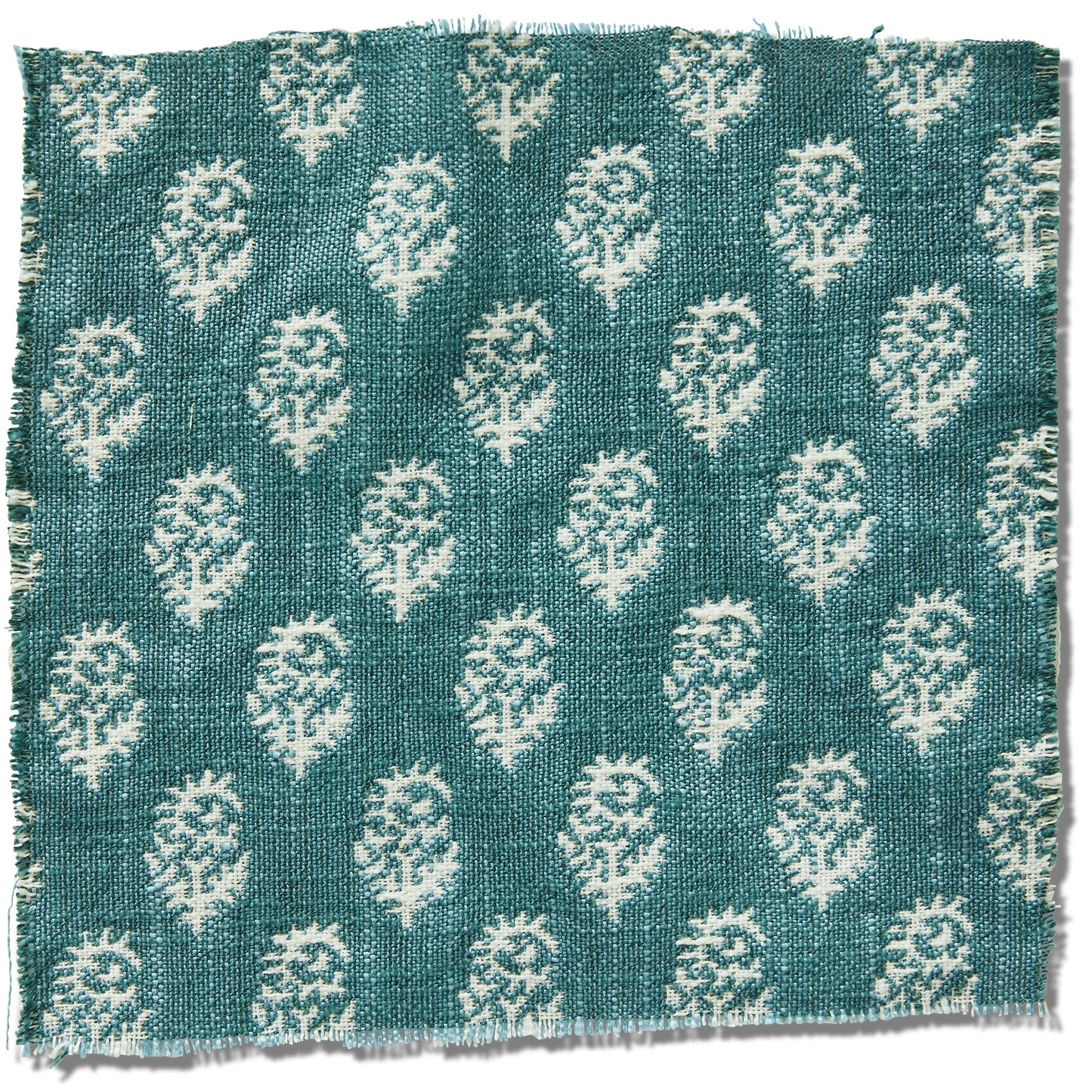 Rajmata - Aquamarine on White