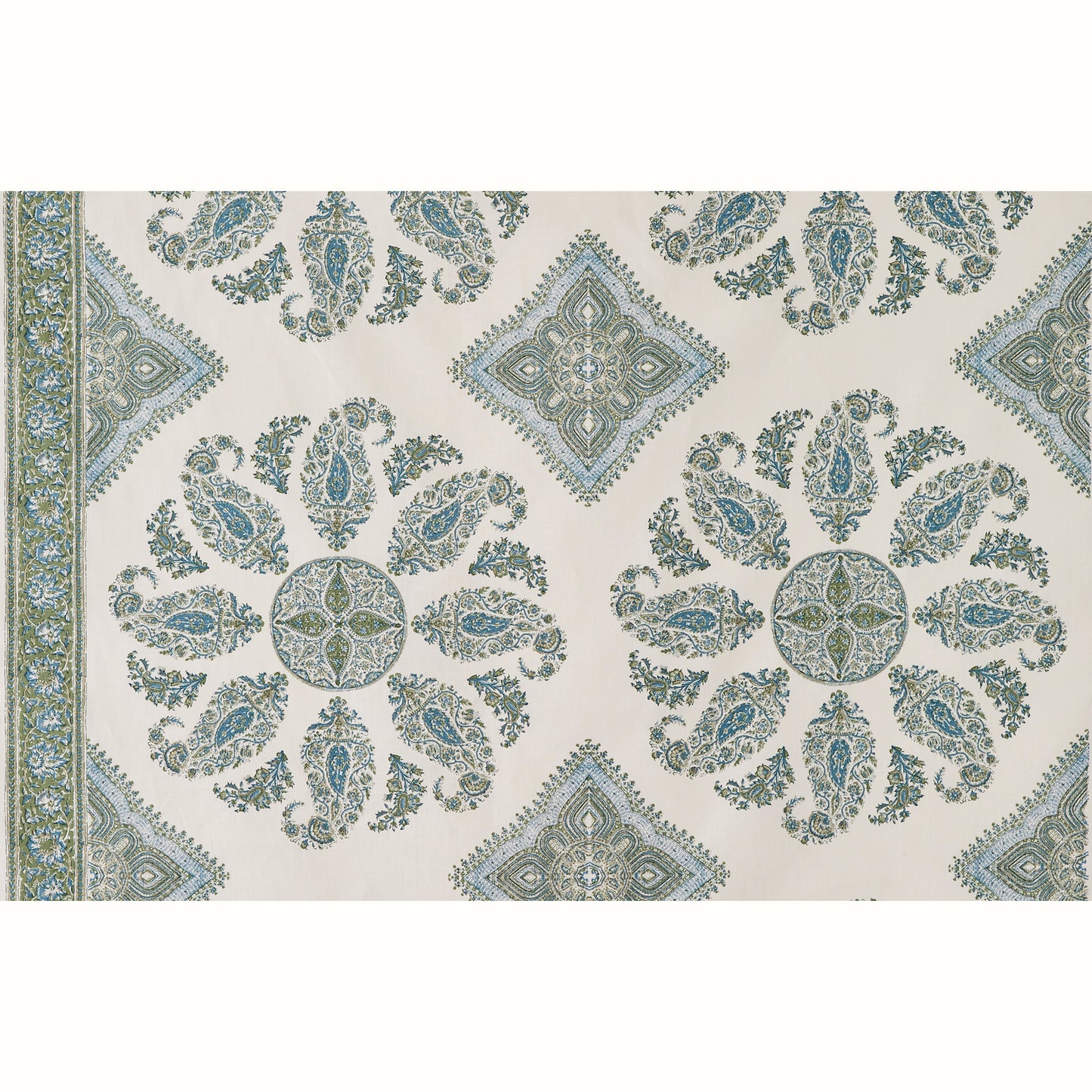 Samarkand - Blue/Green on White
