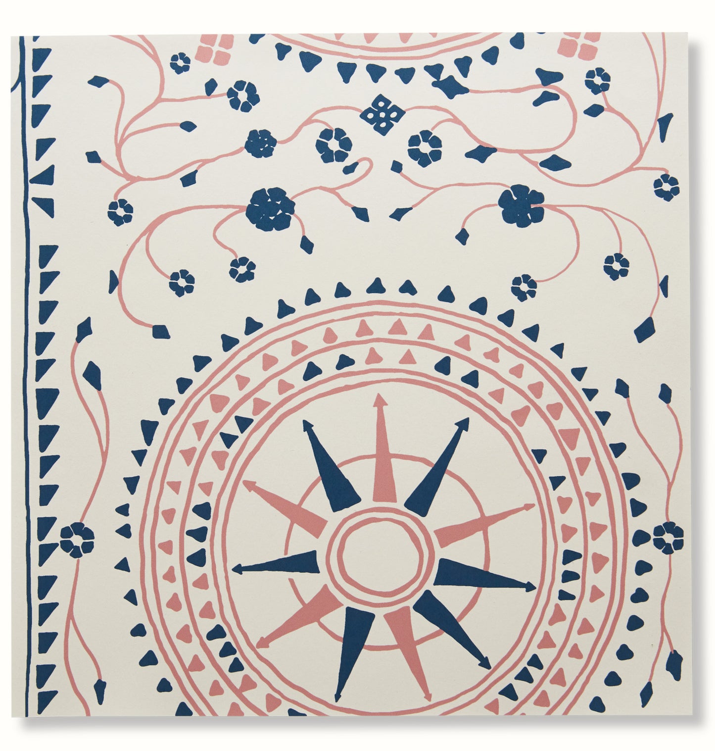 Leila - Blue/Pink on White