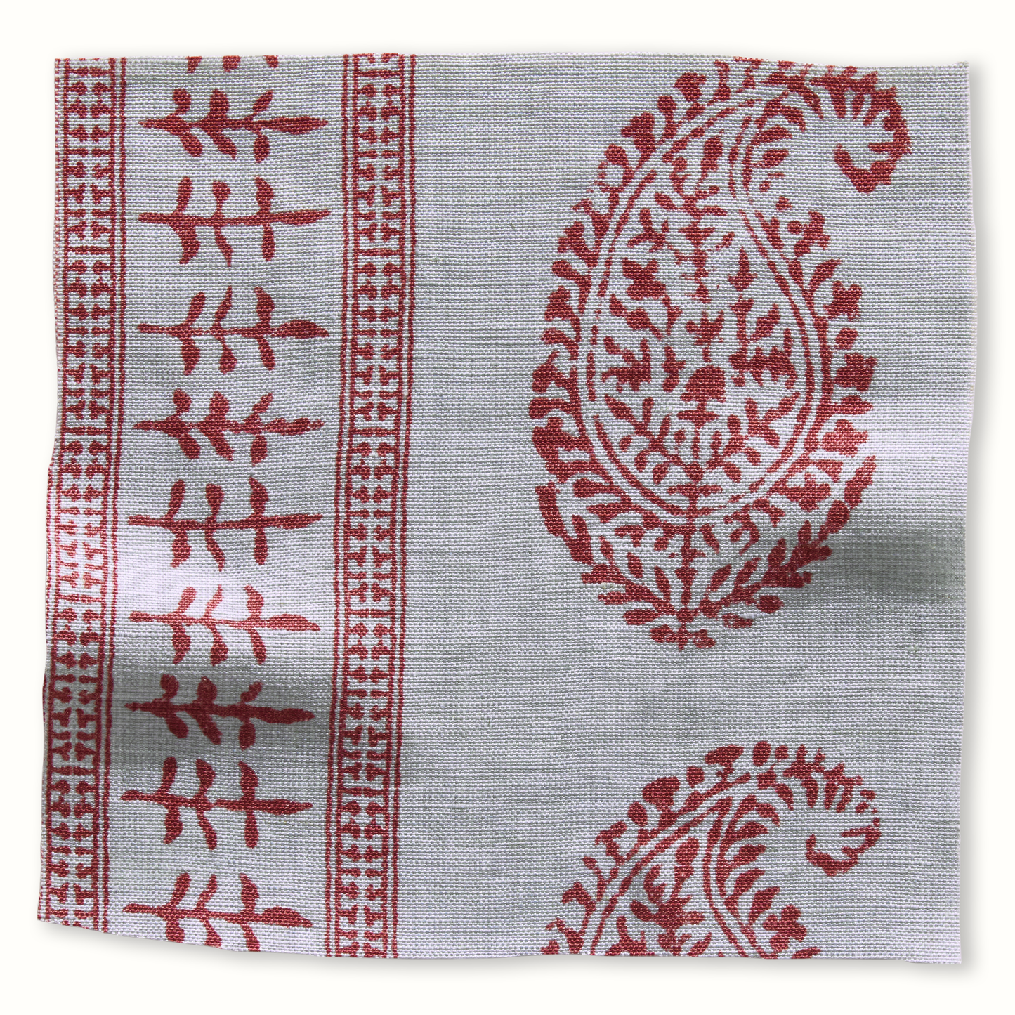 Kashmir Paisley - Red/Blue