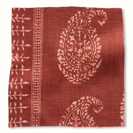 Kashmir Paisley - Tea/Red