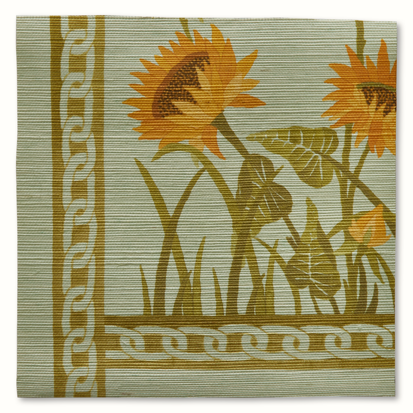 Sunflower Vignette - Green on Sky