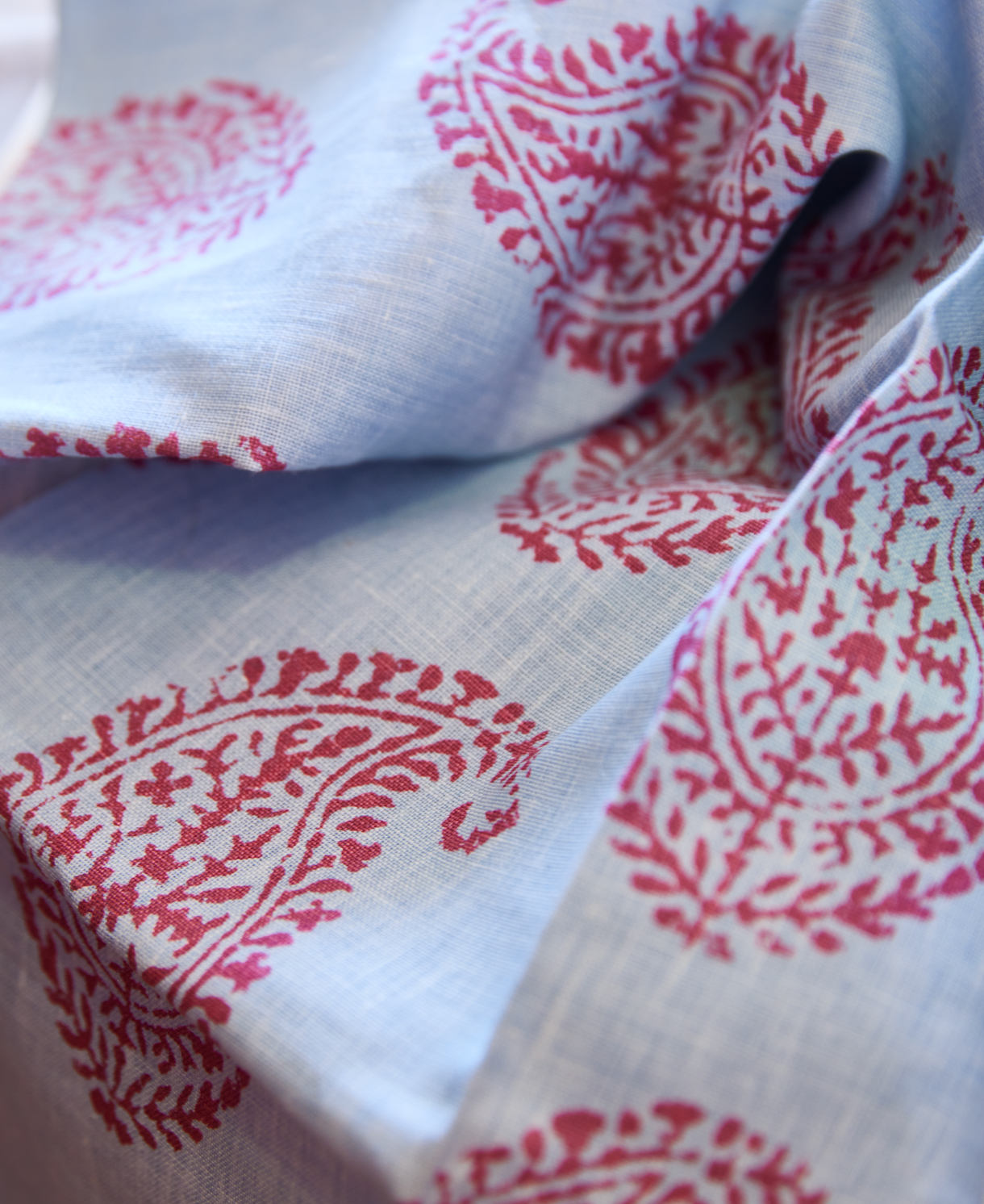 Kashmir Paisley - Red/Blue