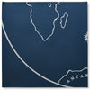 Globe - White on Indigo