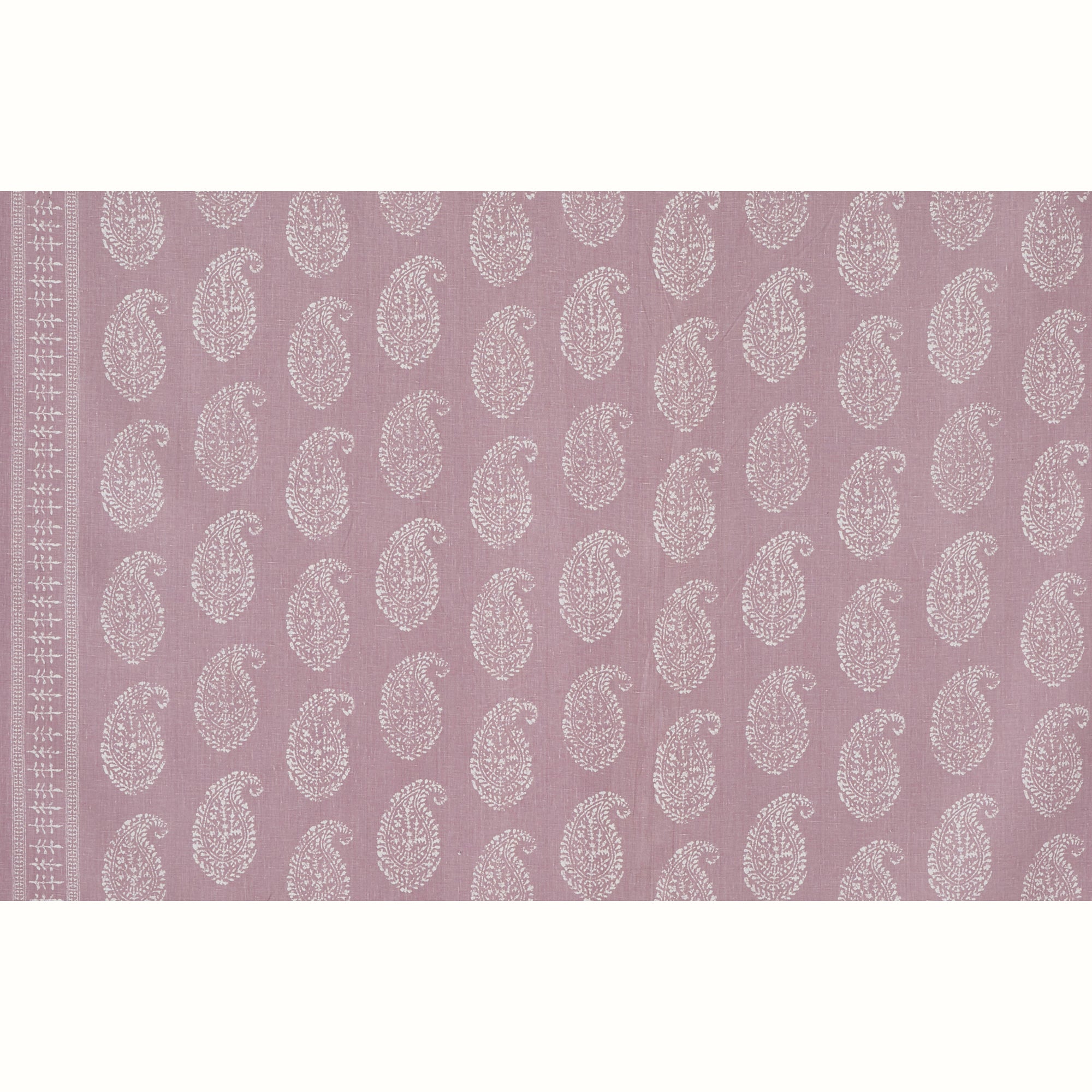 Kashmir Paisley - White/Lilac – Peter Dunham Textiles