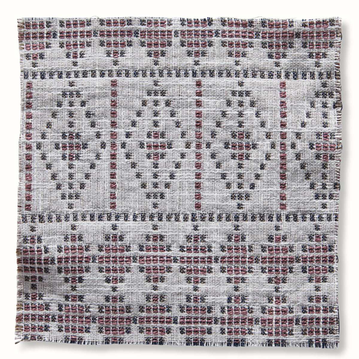 Souk - Pink/Gray on White – Peter Dunham Textiles