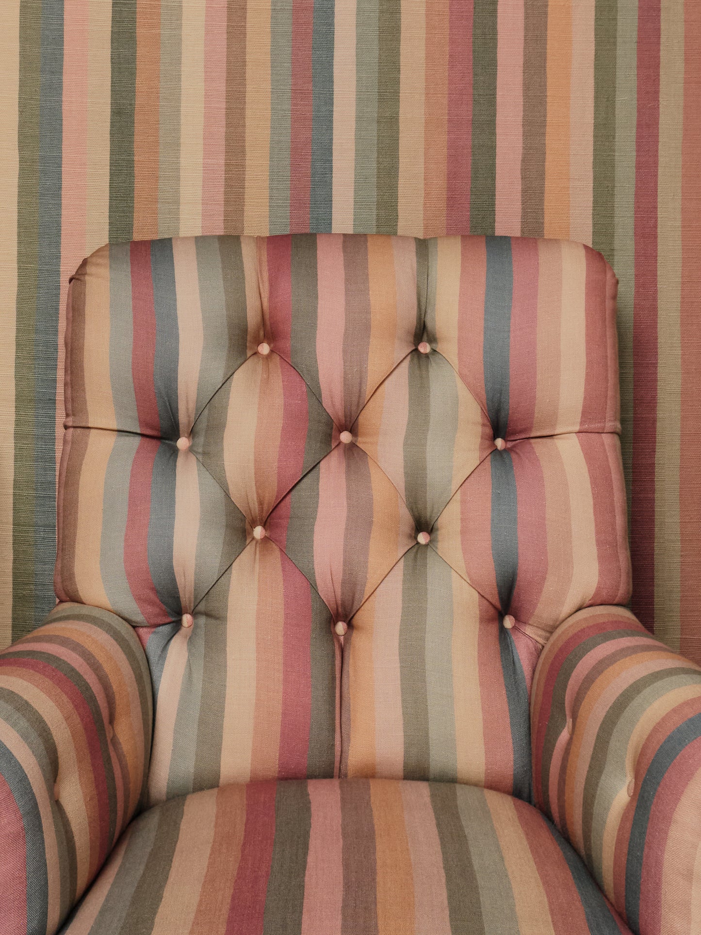 Jacob's Stripe - Raspberry/Sage